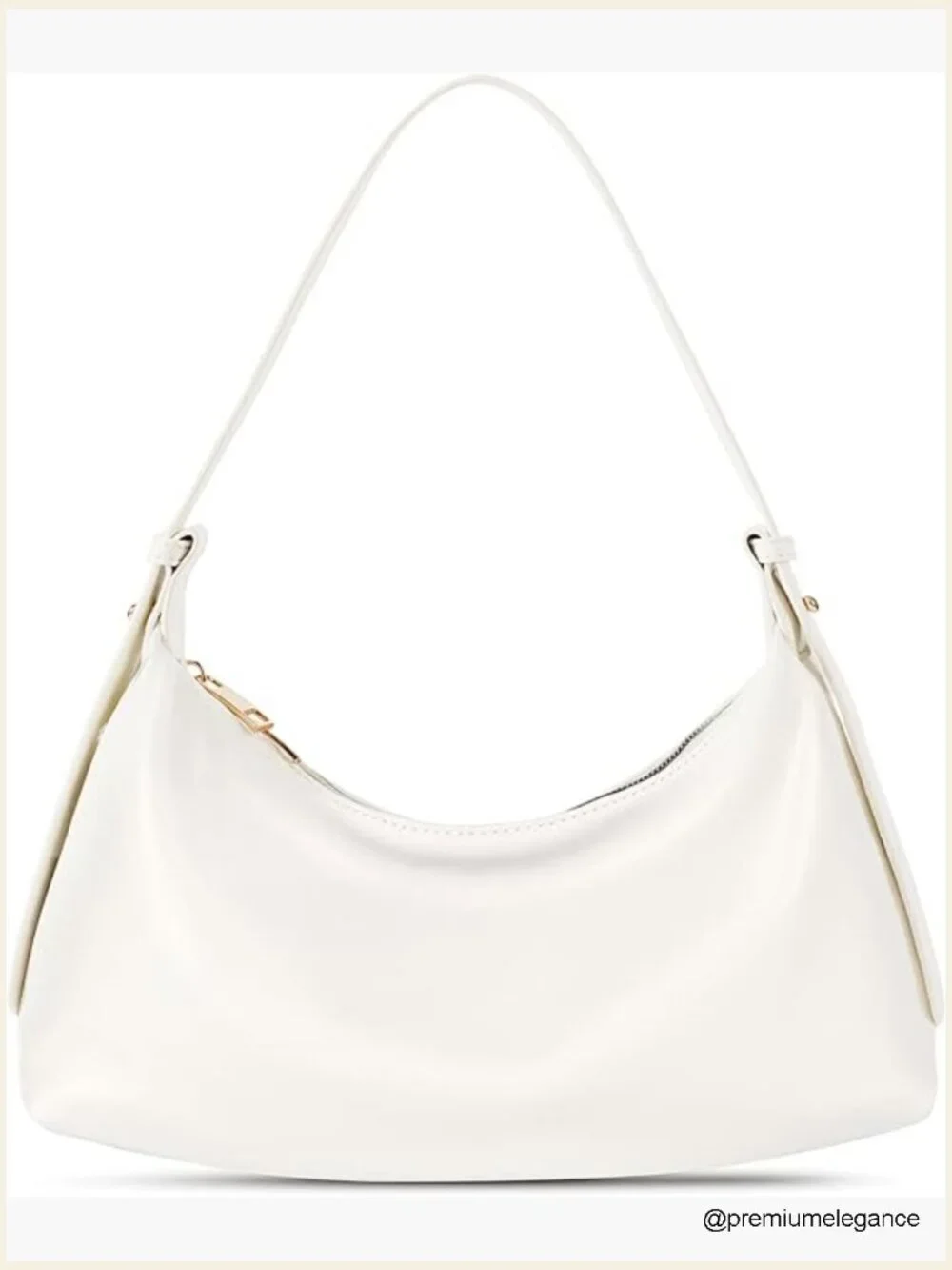 Medium Crescent Hobo Bag Vegan Leather Shoulder Purse Crossbody Trendy